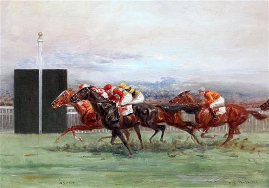 Eugene Pechaubes (1890-1967) Newmarket and Ascot, 9 x 12.5in.